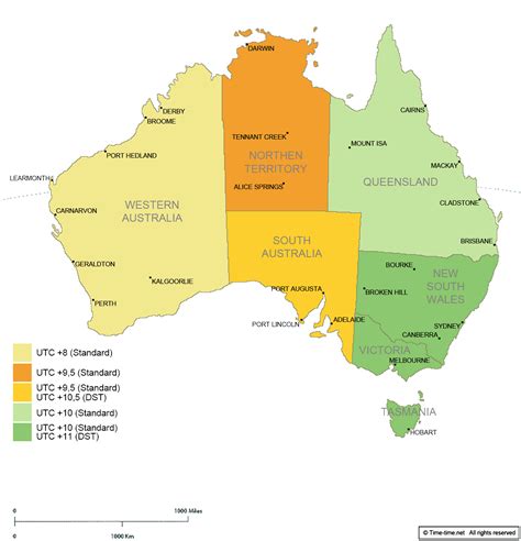 Australia Time Clock & Map .